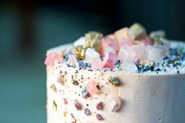 Duvall pink wedding cake
